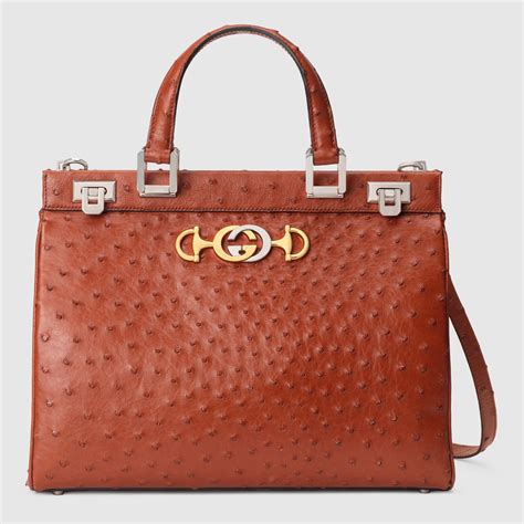 zumi gucci ostrich bag|gucci zumi top handle bag.